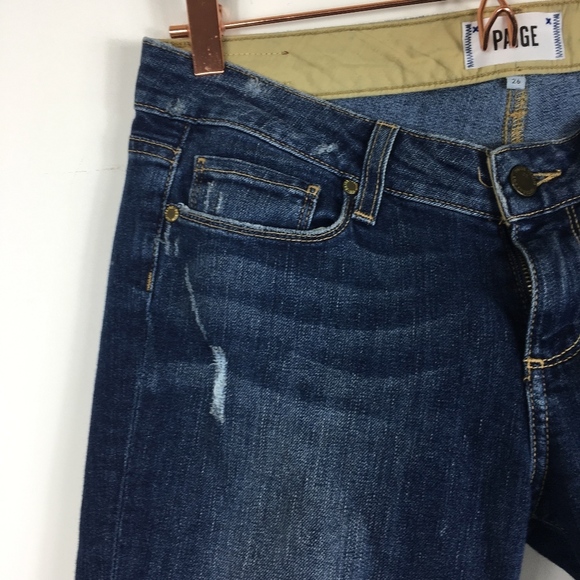 Paige Jimmy Jimmy Crop 26 Blue Jeans O/MR - Picture 3 of 8